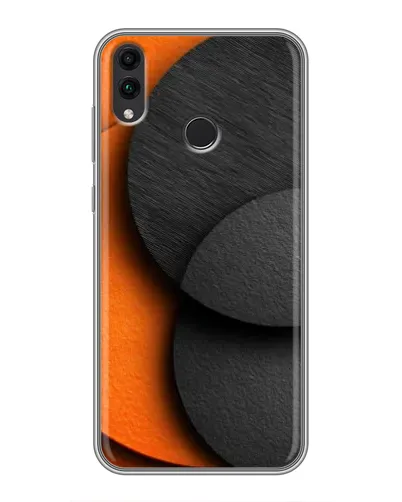 Чохол для Huawei Honor 8C з картинкою «Геометрія помаранчевих кіл»