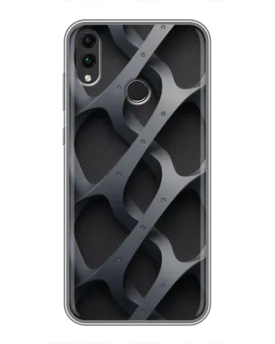 Чохол для Huawei Honor 8C з картинкою «Об'ємне сіре плетіння»