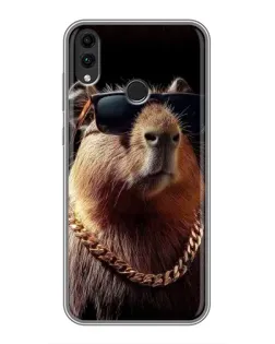 Чохол для Huawei Honor 8C з картинкою «Капібара золотий ланцюг»