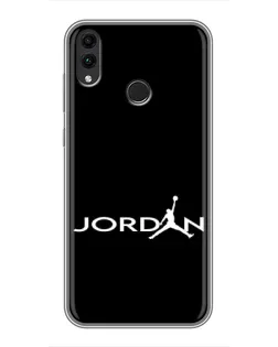Чохол для Huawei Honor 8X Max з картинкою «Jordan White Logo»