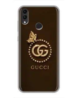 Чехол для Huawei Honor 8X Max с картинкой «Gucci — золотая бабочка»