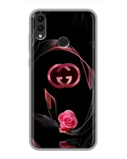 Чехол для Huawei Honor 8X Max с картинкой «Gucci — неоновая роза»