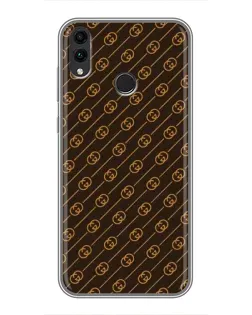Чехол для Huawei Honor 8X Max с картинкой «Gucci — золотые диагонали»