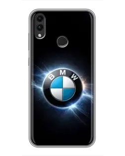 Чехол для Huawei Honor 8X Max с картинкой «BMW — неоновое сияние»