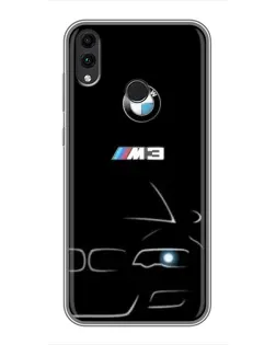 Чехол для Huawei Honor 8X Max с картинкой «Минималистичный принт BMW M3»