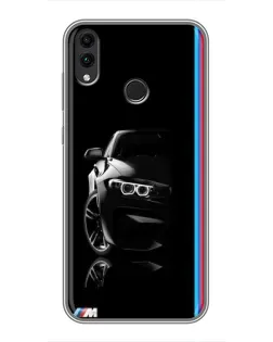 Чехол для Huawei Honor 8X Max с картинкой «Силуэт BMW в темноте»