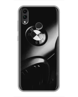 Чехол для Huawei Honor 8X Max с картинкой «Эмблема BMW — макро»