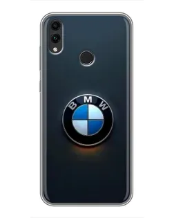Чехол для Huawei Honor 8X Max с картинкой «Логотип BMW — минимализм»