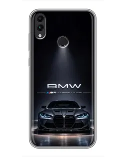 Чохол для Huawei Honor 8X Max з картинкою «BMW крізь нічне місто»