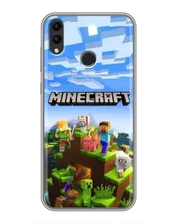 Чехол для Huawei Honor 8X Max с картинкой «Minecraft классический мир»