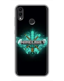 Чехол для Huawei Honor 8X Max с картинкой «Minecraft Diamond лого»