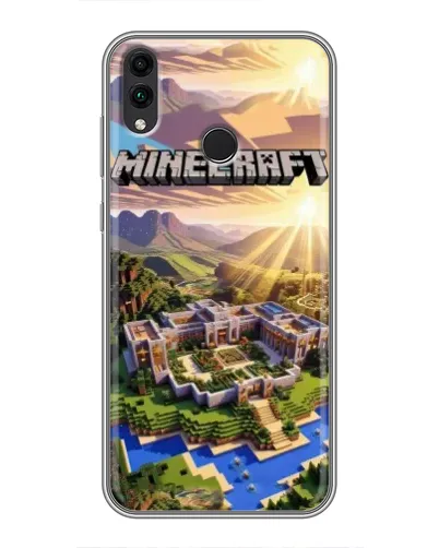 Чехол для Huawei Honor 8X Max с картинкой «Minecraft панорама»