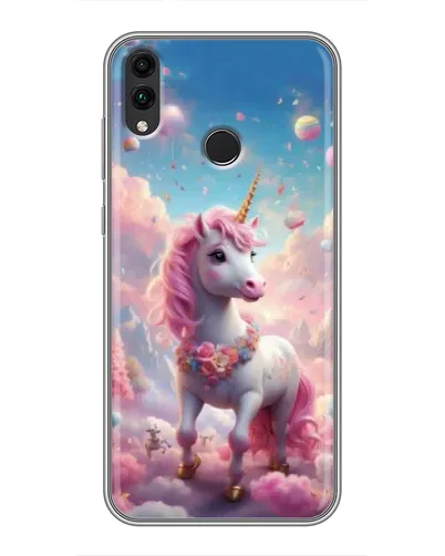 Чехол для Huawei Honor 8X Max с картинкой «Единорог среди облаков»
