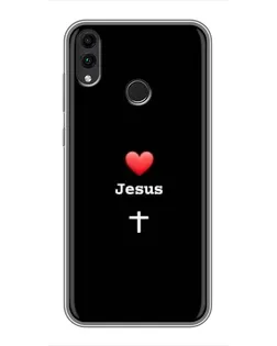 Чохол для Huawei Honor 8X Max з картинкою «Серце - Jesus»