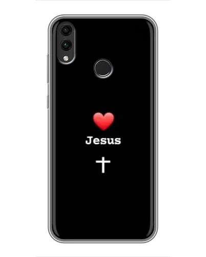 Чехол для Huawei Honor 8X Max с картинкой «Сердце - Jesus»