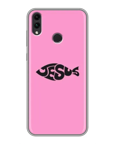Чехол для Huawei Honor 8X Max с картинкой «Розовый символ  Jesus»