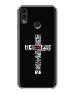 Чохол для Huawei Honor 8X Max з картинкою «Текстовий хрест»