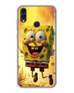 Чохол для Huawei Honor 8X Max з картинкою «Губка Боб стрибає»