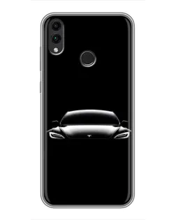 Чохол для Huawei Honor 8X Max з картинкою «Фари Tesla Night»