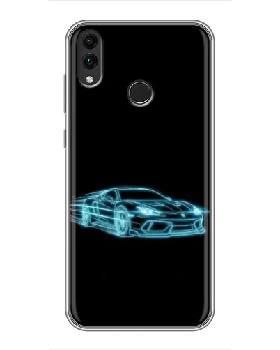 Чохол для Huawei Honor 8X Max з картинкою «Неоновий контур Lamborghini»