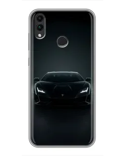 Чохол для Huawei Honor 8X Max з картинкою «Чорний Lamborghini Aventador»