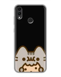 Чехол для Huawei Honor 8X Max с картинкой «Пушин на черном»