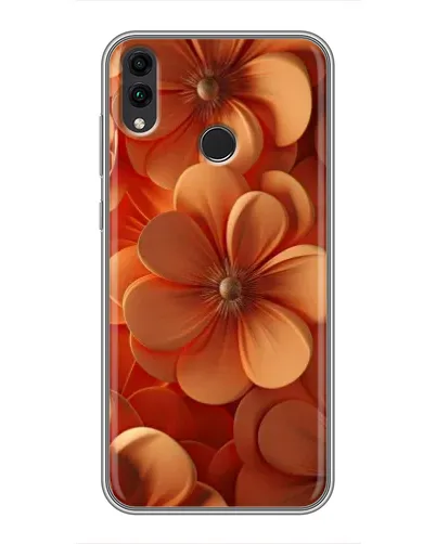 Чохол для Huawei Honor 8X Max з картинкою «Помаранчева макро квітка»