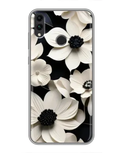 Чохол для Huawei Honor 8X Max з картинкою «Об'ємні білі квіти»