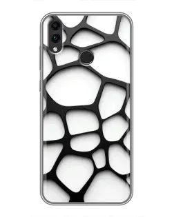 Чохол для Huawei Honor 8X Max з картинкою «Біла об'ємна сітка»
