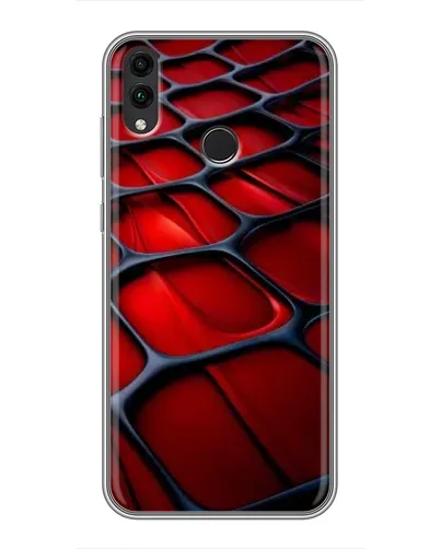 Чехол для Huawei Honor 8X Max с картинкой «Красная глянцевая сетка»
