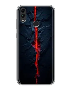 Чехол для Huawei Honor 8X Max с картинкой «Kрасная лавовая трещина»