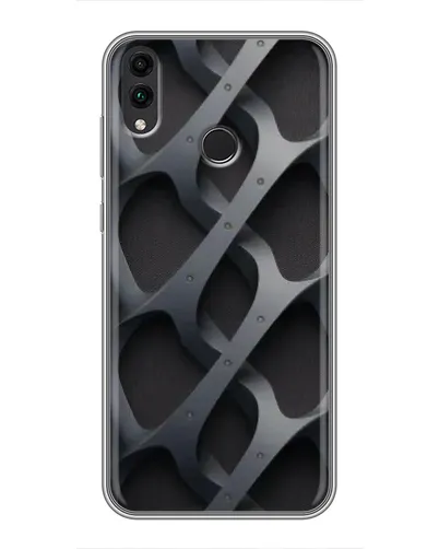 Чехол для Huawei Honor 8X Max с картинкой «Объемное серое плетение»
