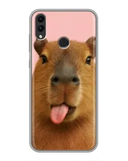 Чохол для Huawei Honor 8X Max з картинкою «Капібара з язиком»