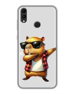 Чохол для Huawei Honor 8X Max з картинкою «Капібара репер даб»