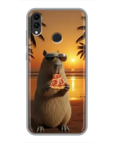 Чохол для Huawei Honor 8X Max з картинкою «Капібара з піцою» Чохол для Huawei Honor 8X Max з картинкою «Капібара з піцою»