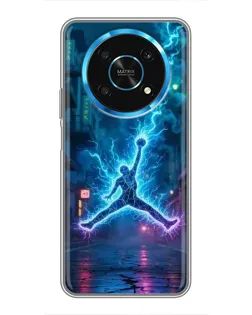 Чехол для Huawei Honor Magic 5 Lite 5G с картинкой «Jordan Gold Jumpman»
