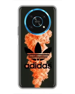 Чехол для Huawei Honor Magic 5 Lite 5G с картинкой «Оранжевый дым Adidas»