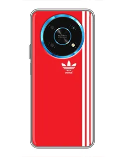 Чехол для Huawei Honor Magic 5 Lite 5G с картинкой «Красный минимализм Adidas»