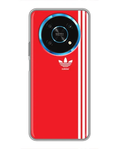 Чехол для Huawei Honor Magic 5 Lite 5G с картинкой «Красный минимализм Adidas»