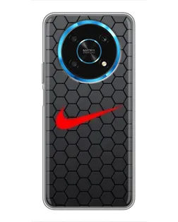 Чехол для Huawei Honor Magic 5 Lite 5G с картинкой «Nike — карбоновая сетка»