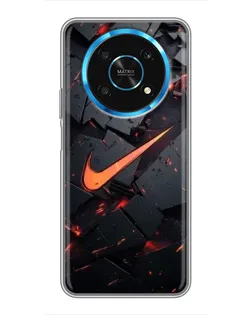 Чехол для Huawei Honor Magic 5 Lite 5G с картинкой «Nike — эффект разломов»