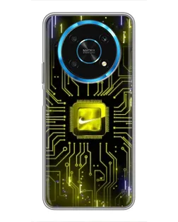 Чехол для Huawei Honor Magic 5 Lite 5G с картинкой «Nike — золотая искра»