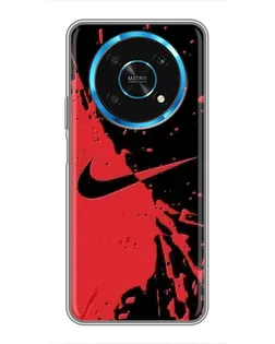 Чехол для Huawei Honor Magic 5 Lite 5G с картинкой «Красные брызги Nike»