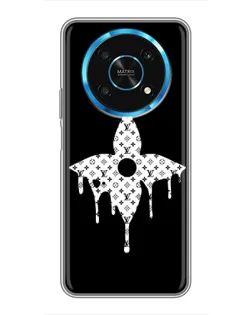 Чехол для Huawei Honor Magic 5 Lite 5G с картинкой «Цветочная монограмма»