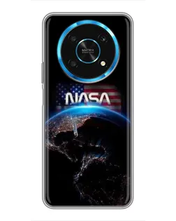 Чехол для Huawei Honor Magic 5 Lite 5G с картинкой «Земля из космоса NASA»