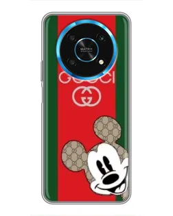 Чехол для Huawei Honor Magic 5 Lite 5G с картинкой «Gucci — полосы и Микки»