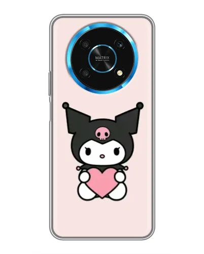 Чехол для Huawei Honor Magic 5 Lite 5G с картинкой «Kuromi и сердце»