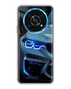 Чохол для Huawei Honor Magic 5 Lite 5G з картинкою «Погляд BMW з синіми фарами»