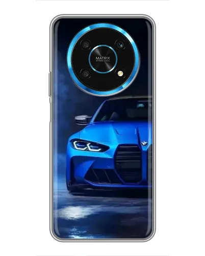 Чехол для Huawei Honor Magic 5 Lite 5G с картинкой «Голубая BMW M4»