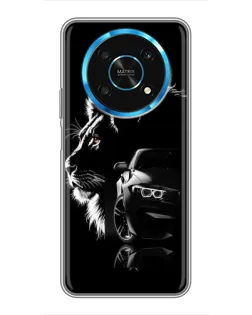 Чехол для Huawei Honor Magic 5 Lite 5G с картинкой «BMW и лев»
